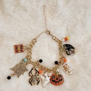 Halloween Charm Bracelet - Gold Plated